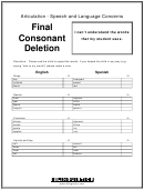 Phonology - Final Consonant Deletion Printable pdf