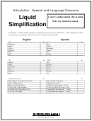 Phonology - Liquid Simplification Printable pdf