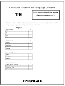 Articulation - Th Printable pdf