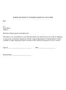 Employment Commitment Letter