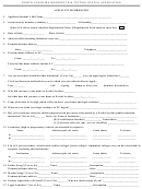 North Carolina Residence & Tuition Status Application Form Printable pdf