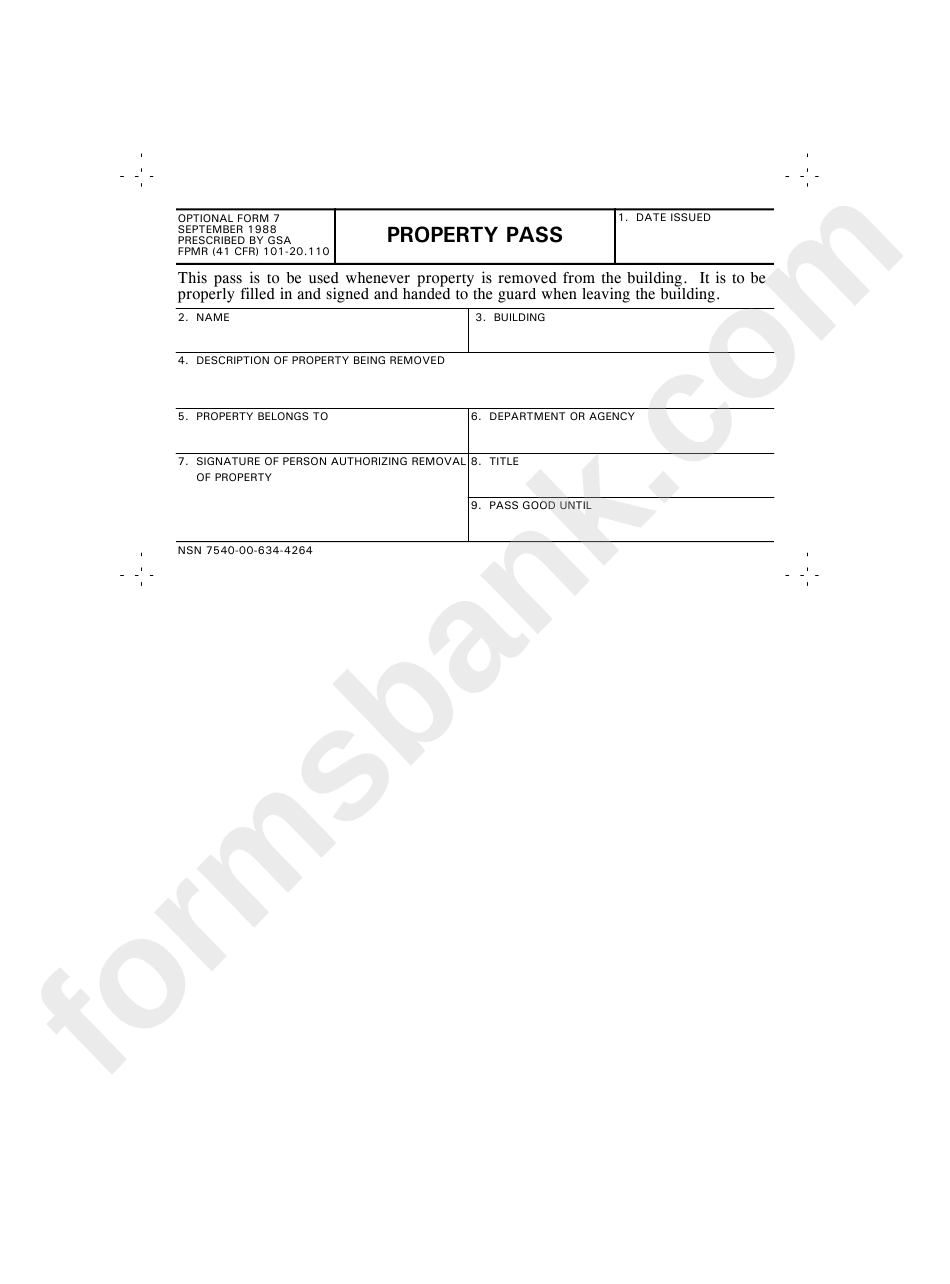 form optional pass property advertisement