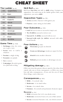 Fate Cheat Sheet - Evil Hat Productions Printable pdf