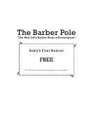 Baby's First Haircut Gift Coupon Template