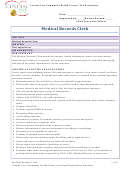 Medical Records Clerk Job Description