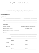 Party Planner Guide And Checklist