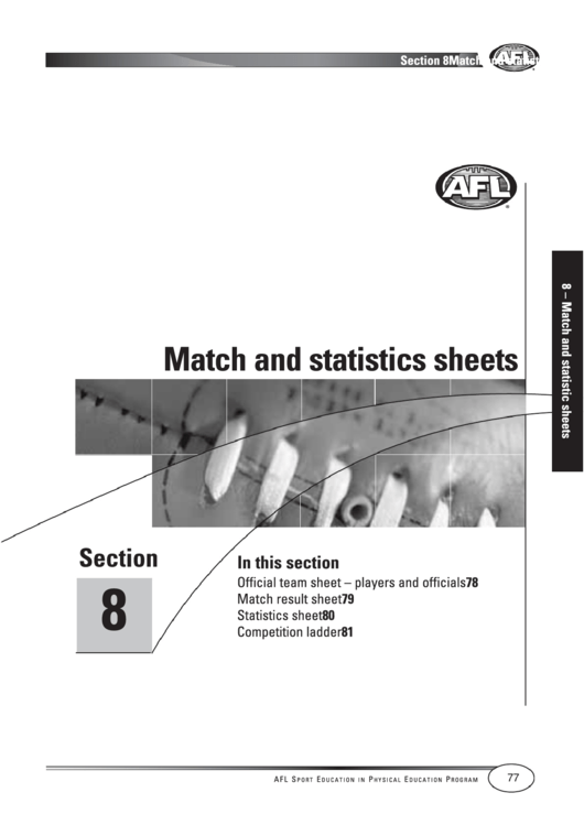Match And Statistics Sheets