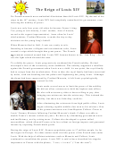 The Reign Of Louis Xiv History Worksheets