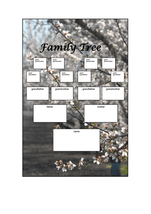 Family Tree With Photo Background Template Printable pdf