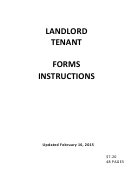 Landlord, Tenant Forms With Instructions - Alachua County, Florida
