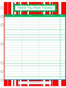 Christmas Thank You Note Tracker Template
