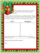 Naughty Or Nice Letter To Santa Template