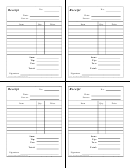 Restaurant Cash Receipt Template With Tips