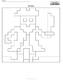Pixel Pirate Coloring Page