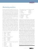 Mastering Metrics - Dr. Annette M. Parrott Printable pdf
