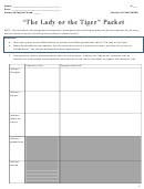 The Lady Or The Tiger Reading Comprehension Worksheet