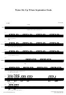 Green Day Wake Me Up When September Ends Sheet Music