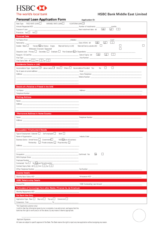 Personal Loan Application Form Printable Pdf Download 7049