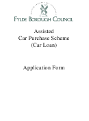 Assisted Car Purchase Scheme (car Loan) Application Form