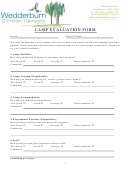 Wedderburn Camp Evaluation Form