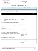 Citizenship Mock Interview Form Printable pdf