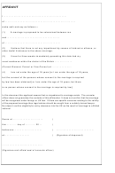 Marriage Affidavit/affirmation (form Gn7)