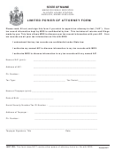 Limited Power Of Attorney Form - Maine Revenue Services