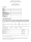 Staff Employee Work Schedule Form