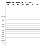 Weekly Time Management Schedule Template
