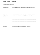 Petition Template - Cover Page