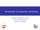 Introduction To Production Scheduling