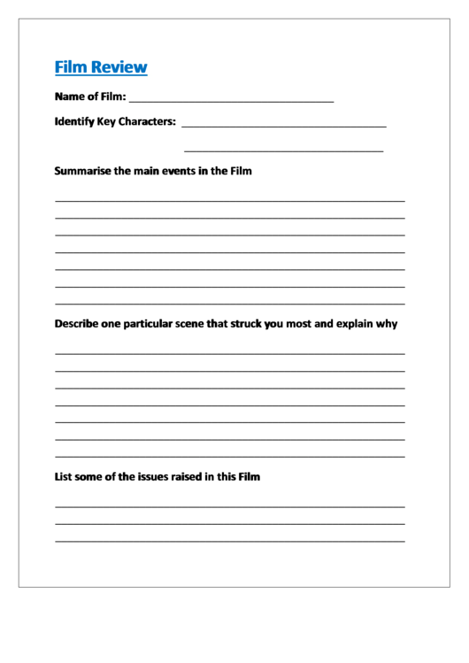 20 Movie Templates Free To Download In PDF