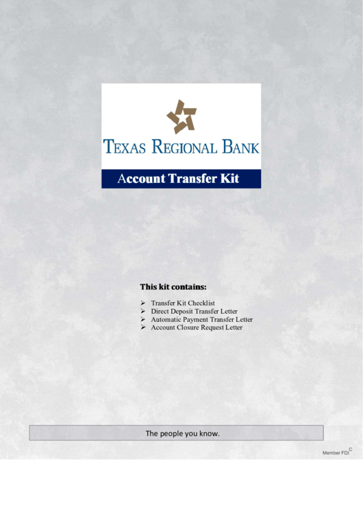 Account Transfer Kit Printable pdf