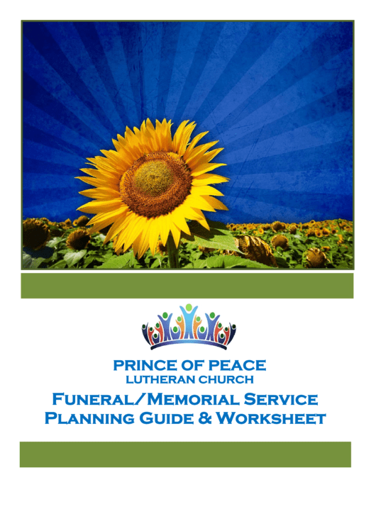 Sample Funeral/memorial Service Planning Worksheet Template Printable pdf