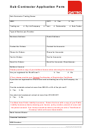 Sub-contractor Application Form