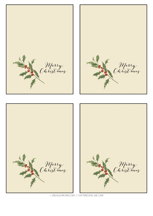 Christmas Card Template Printable Pdf Free Download