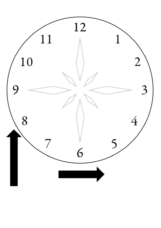 Clock Face Template With Ornament
