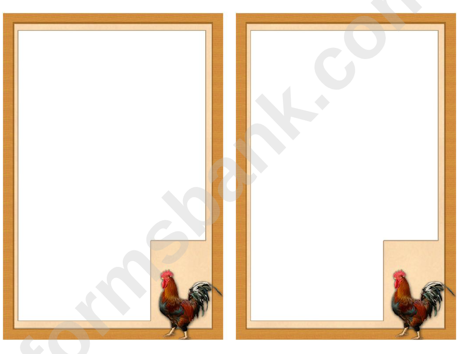 Rooster Card Template