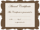 Award Certificate Template