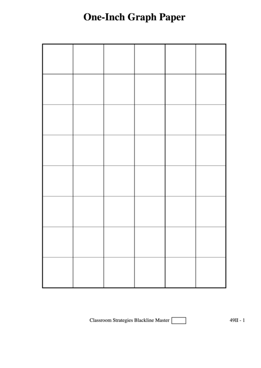 One Inch Graph Paper Template Printable pdf