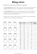 Ring Sizer (with Instructions)