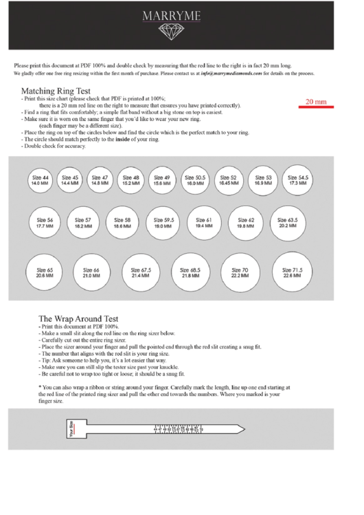 Zales Size Chart