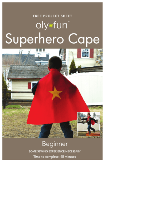 Superhero Cape Printable pdf