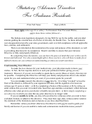 Fillable Statutory Advance Directive Printable pdf