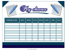 Blue Chore Chart Template For Teenagers