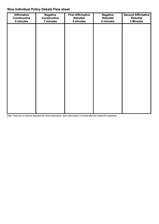 Debate Flow Chart Template