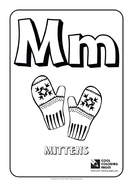 Coloring Page With Letter M Printable pdf