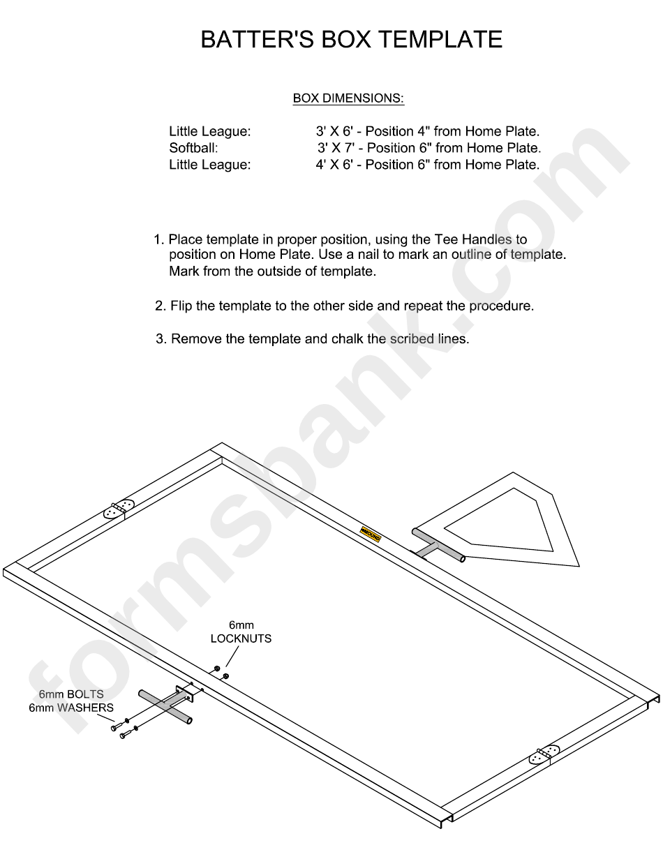 Batter'S Box Templates printable pdf download