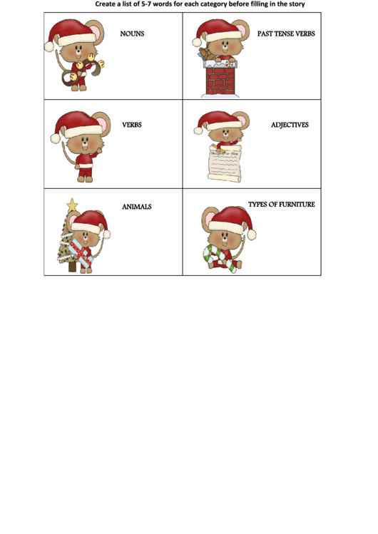 Christmas Mouse Activity Sheet Printable pdf