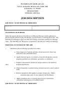 Job Description Staff Physical Therapist Printable pdf